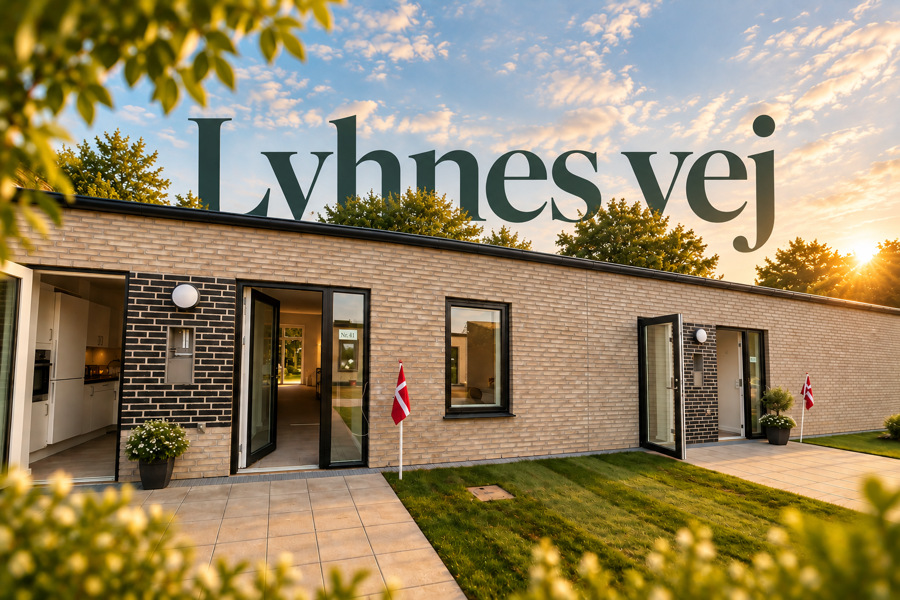 Rækkehusene på Lyhnes Vej i Askov